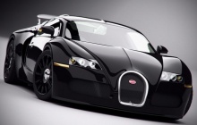 Bugatti Veyron в чёрном цвете