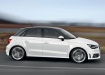 Audi A1 в движении белый