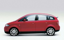 Audi A2 в красном цвете официально